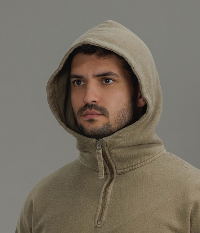 Чоловіче худі STONE ISLAND MIXED FABRIC IN MINERAL DYED 155100033-S00TB V005G, колір зелений | Ціна 47999 грн, фото 7