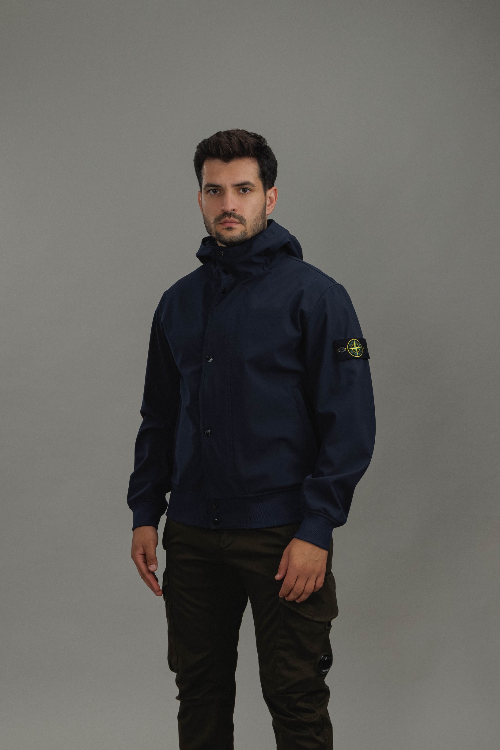 Чоловіча куртка STONE ISLAND LIGHT SOFT SHELL-R e.dye® TECHNOLOGY 154100118-S0A22 V0020, колір синій
