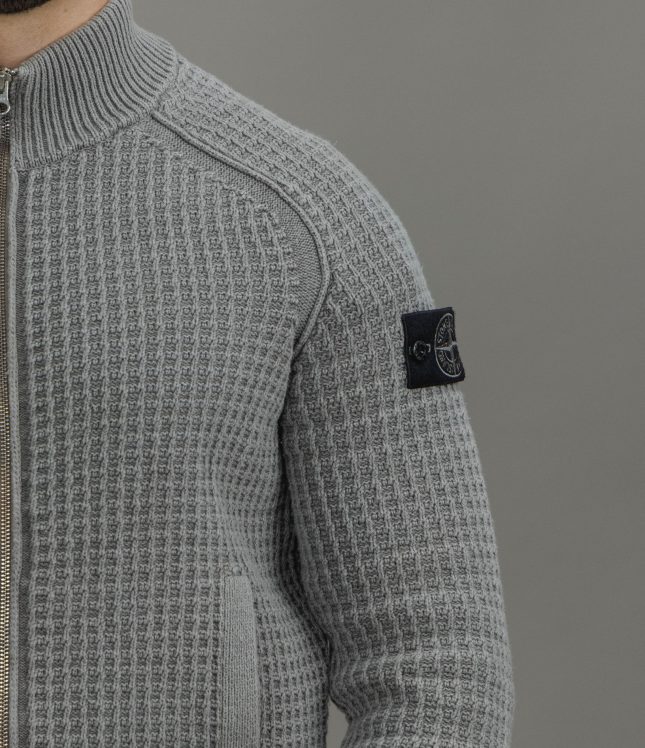 Чоловічий светр STONE ISLAND MINERAL DYED 155100034-S00TC V0060, колір сірий | Ціна 51499 грн, фото 5