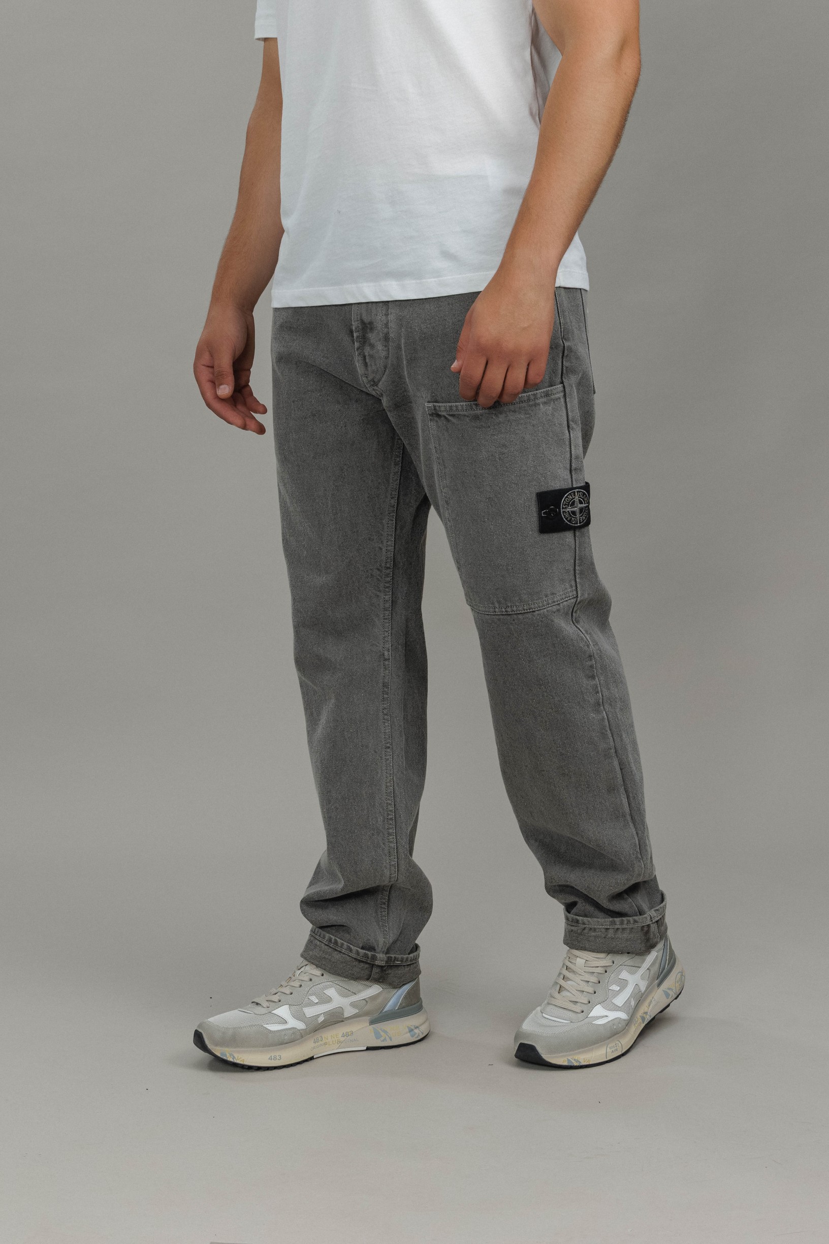 Чоловічі штани STONE ISLAND MINERAL DYED 153100037-S00T4 V0060, колір сірий
