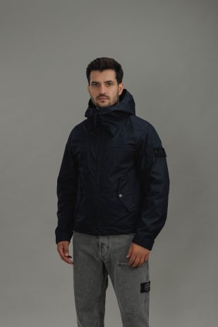Чоловіча куртка STONE ISLAND ALL-WEATHER COTTON CANVAS S.I. GHOST 154100037-S0F01 V0029, колір чорний