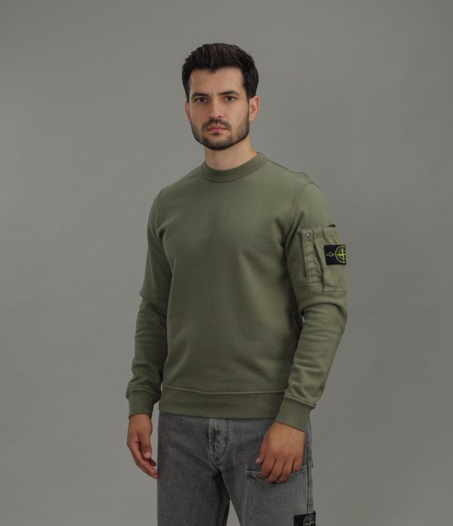Чоловічий світшот STONE ISLAND 156100019-S0410 V005G, колір зелений | Ціна 19999 грн, фото 1