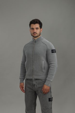 Чоловічий светр STONE ISLAND MINERAL DYED 155100034-S00TC V0060, колір сірий