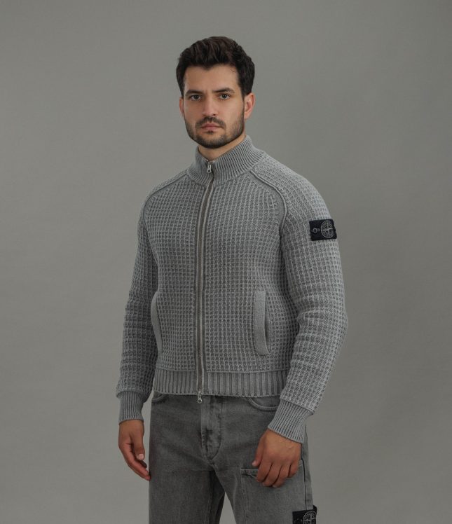 Чоловічий светр STONE ISLAND MINERAL DYED 155100034-S00TC V0060, колір сірий | Ціна 51499 грн, фото 1